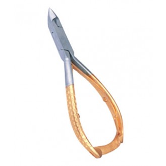 Cuticle Nipper, Designed Handle Half Gold,